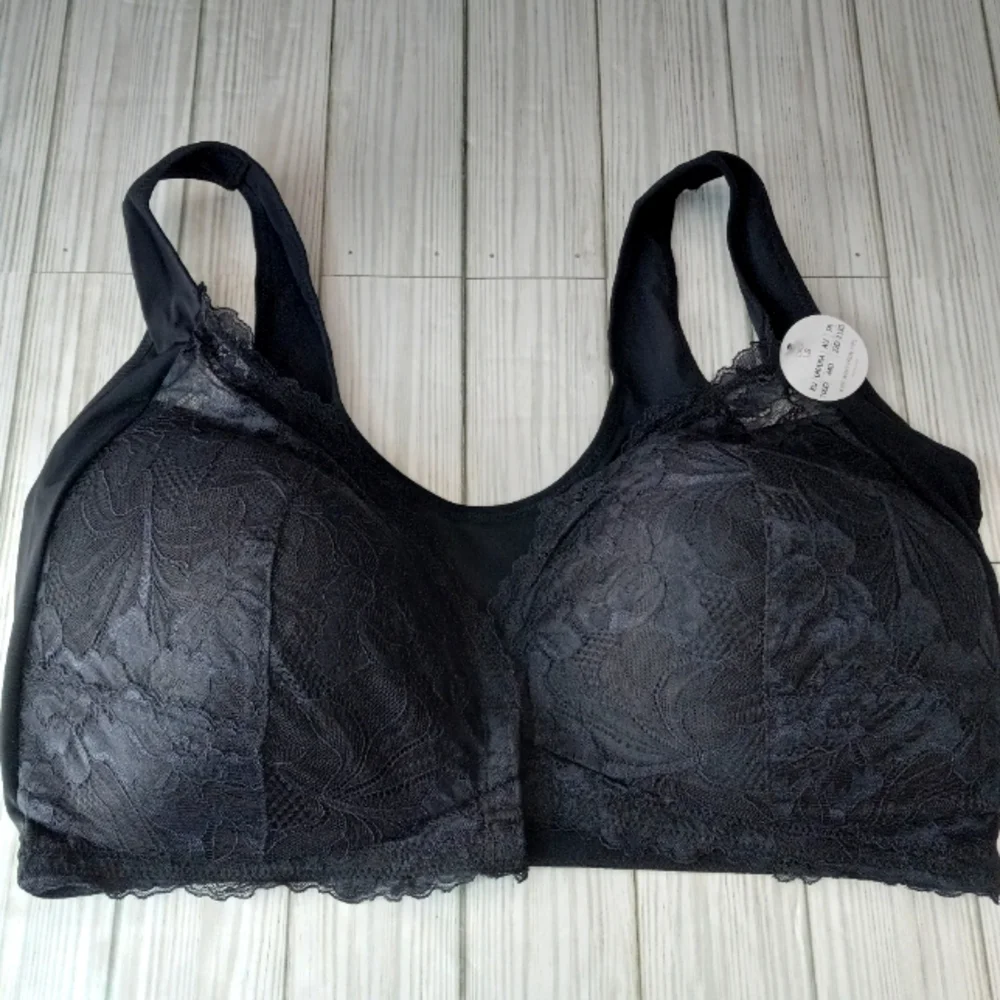 The Lacy Bra Black Floral Lace 44D